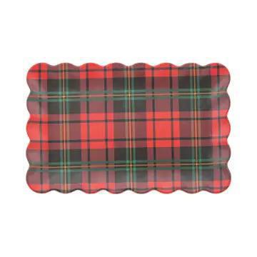 MME-Plaid Bamboo Tray
