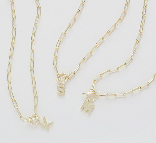 Toggle Initial Necklace