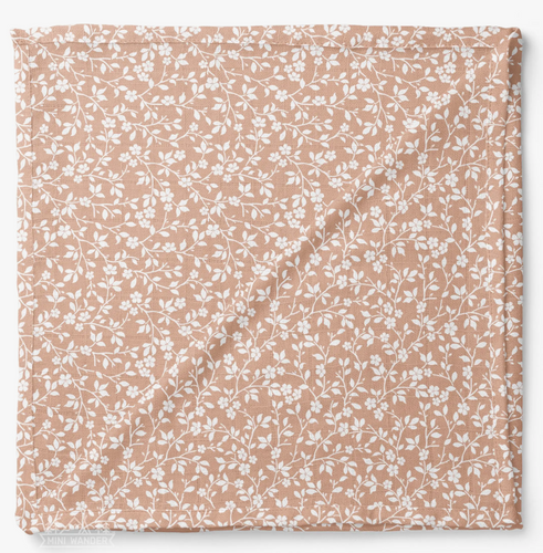 Peach Magnolia Tree Baby Blanket