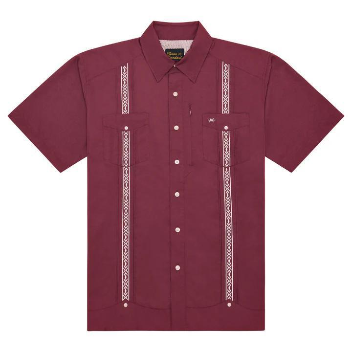 Guayabera Libre/Solid Maroon