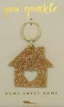 Load image into Gallery viewer, Gold Glitter Key