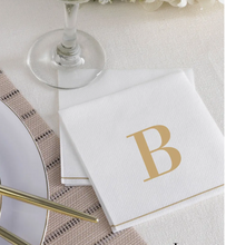 Load image into Gallery viewer, Gold Monogram Napkin