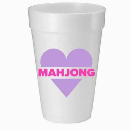 Heart Mahjong Styro Cups