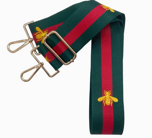 Green/Red w/Gold Bee Strap