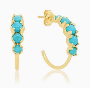 Parker Turquoise Hoops