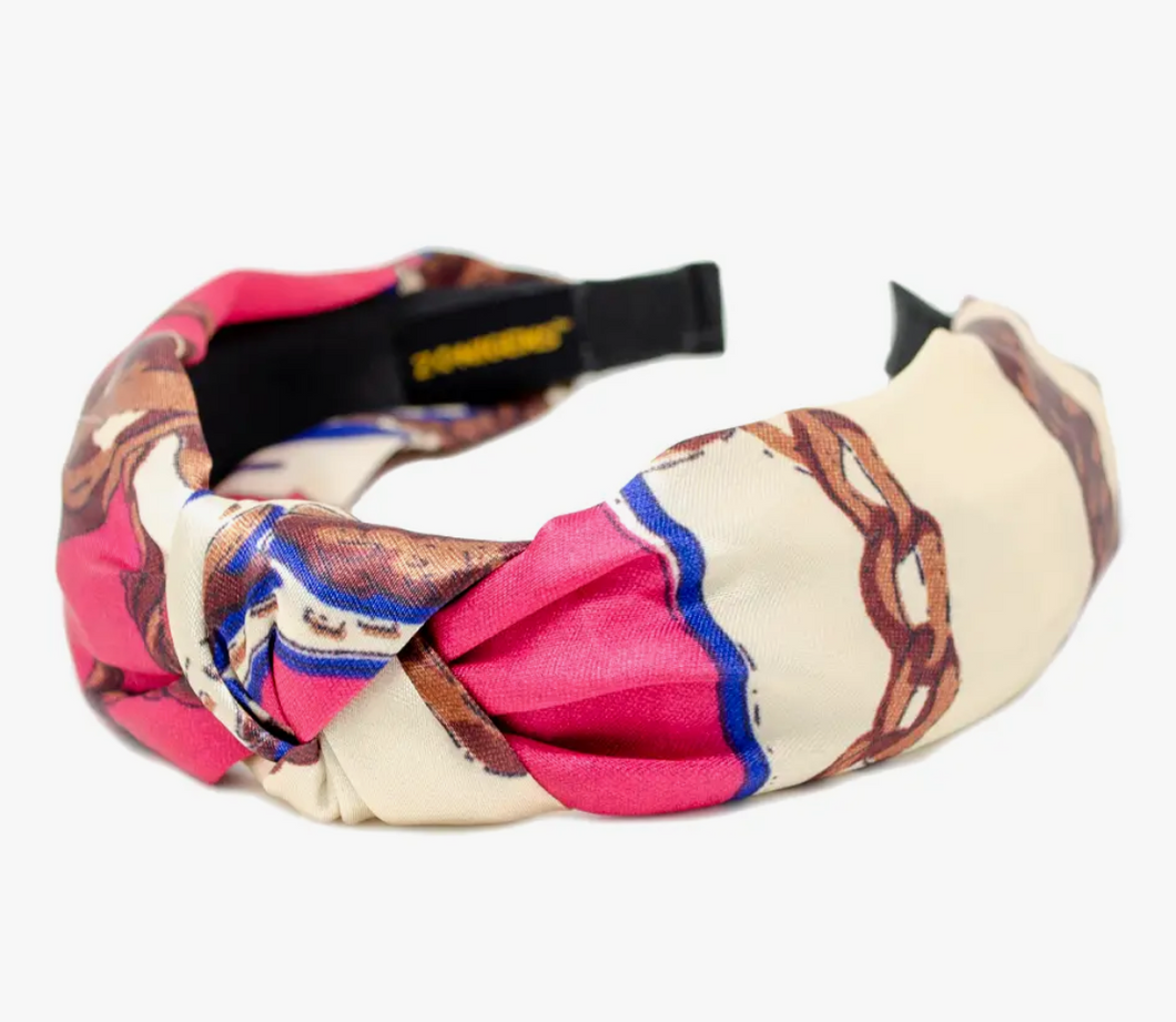 Silk Knot Headband-Pink