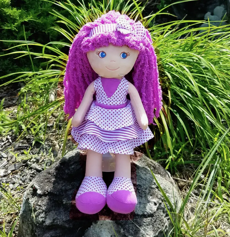 Violet Soft Doll/ Dots and Stripes