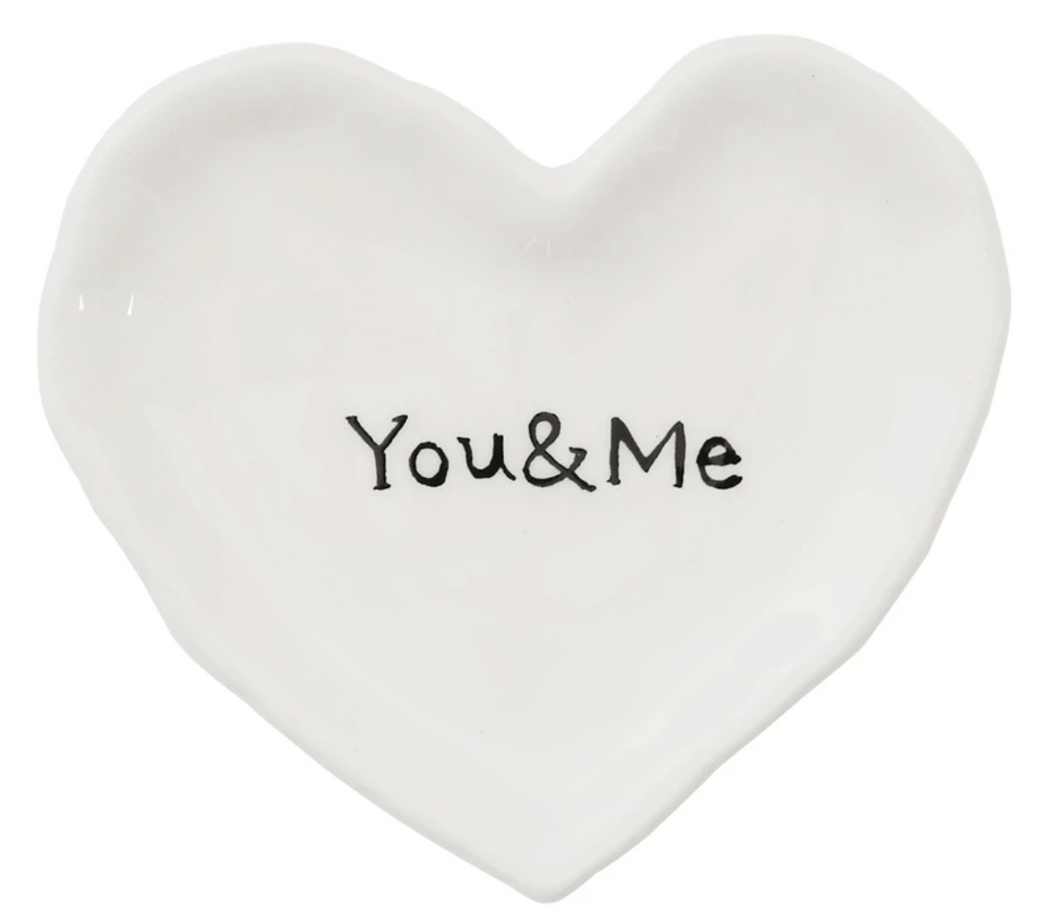 You and Me Heart Dish