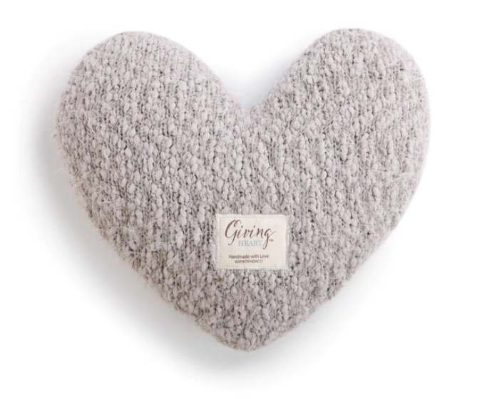 Giving Heart Pillow/Taupe