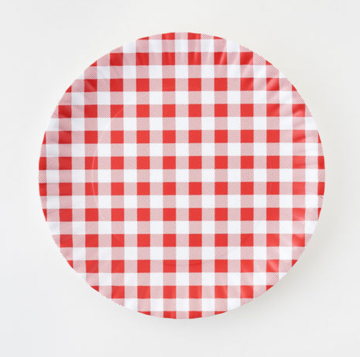 Red Gingham Platter/Melamine