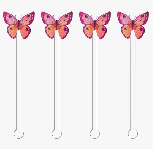 Butterfly Acrylic Stir Sticks