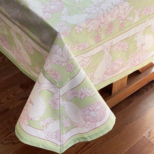 Rabbit Toile Tablecloth Multi 60x120