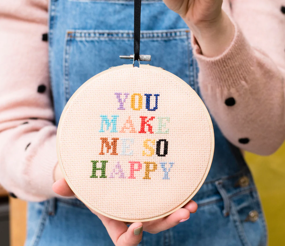 You Make Me So Happy Cross Stitch Kit