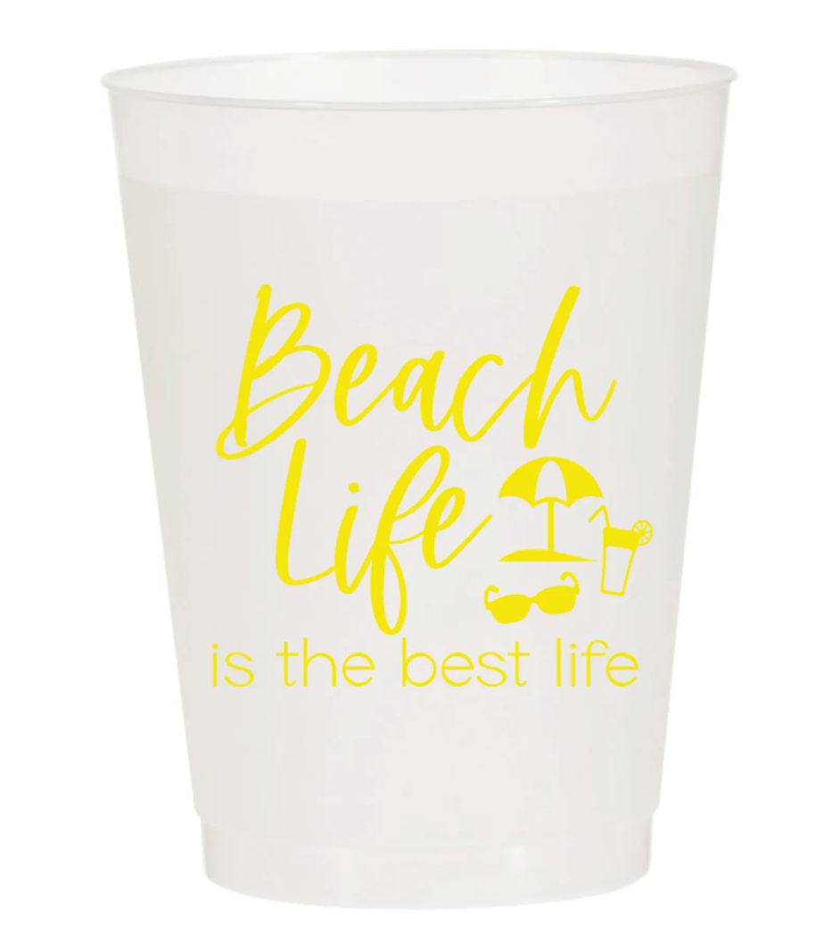 Beach Life Reusable Cups/10