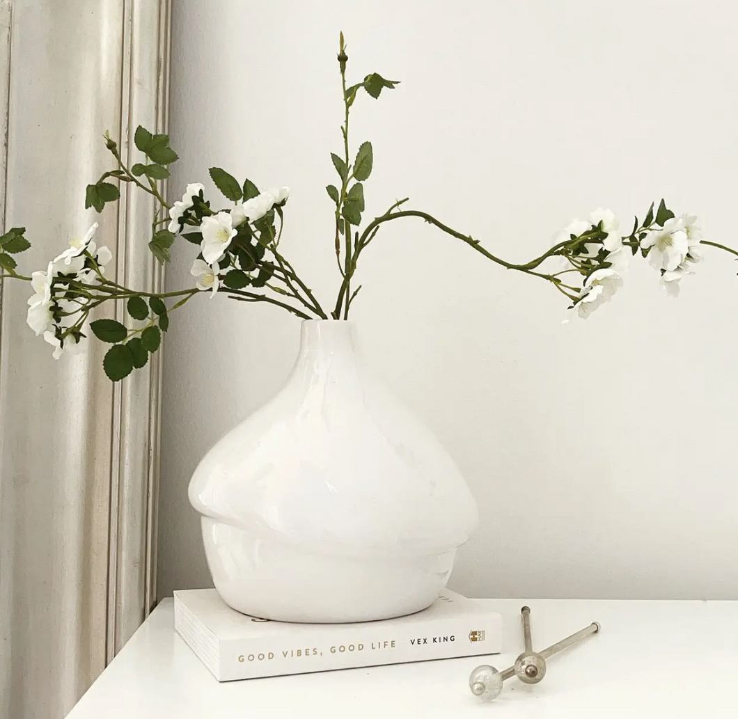 Viola White Vase