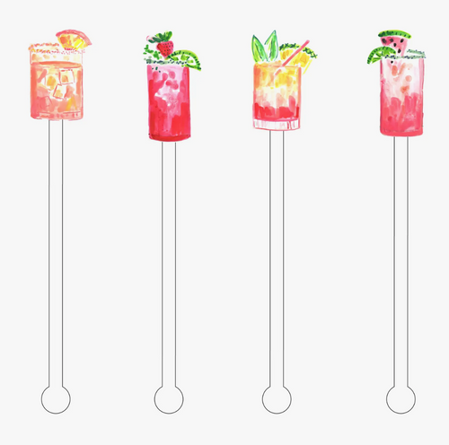 Tropical Drinks Acrylic Stir Sticks