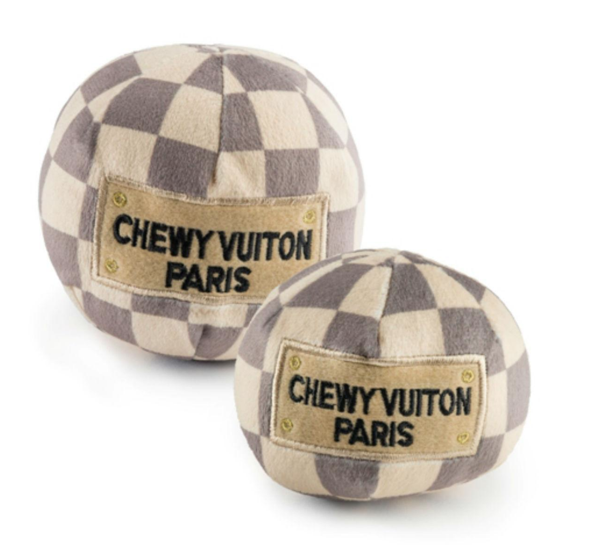 Chewy Vuiton Checker Bone Toy, Checker Chewy Vuiton, Designer Dog