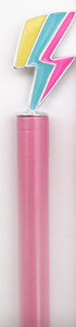 Charm Pen-Pink Lightning Bolt
