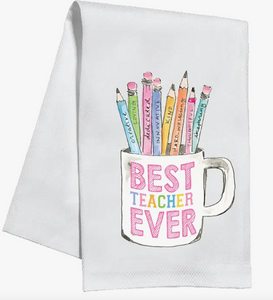 Best Teacher Kitchen Cup tea Towel