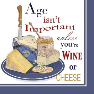 Wine or Cheese Bev Napkin