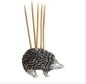 Pewter Hedgehog Toothpick Holder