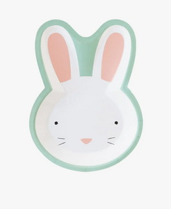 Blue Easter Bunny Plate