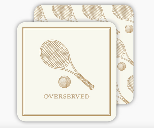 Gold Tennis Racquet Coaster