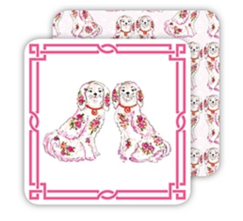 Coaster/Pink Porcelain Dogs