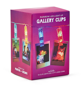Rainbow Gallery String Lights w/Clips