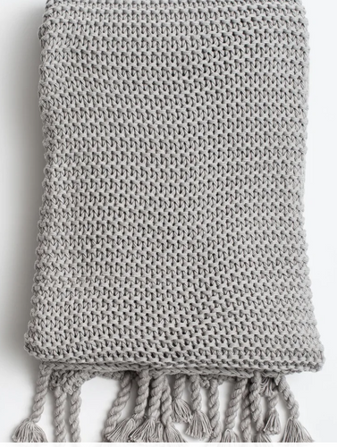 Organic Knit Throw-Gray