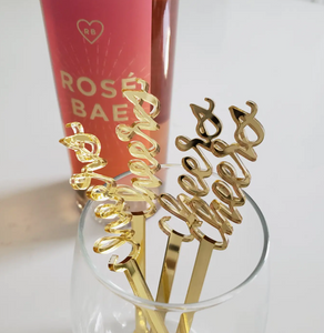 Cheers Gold Drink Stirrers