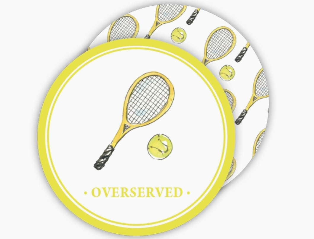 Tennis Racket Overserved Coaster