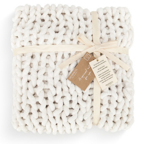 Chunky Knit Blanket/Cream