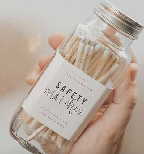 White Safety Matches Jar