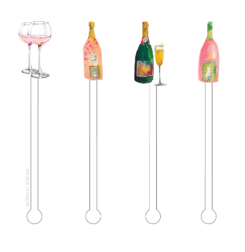 Bubbles Acrylic Stir Sticks