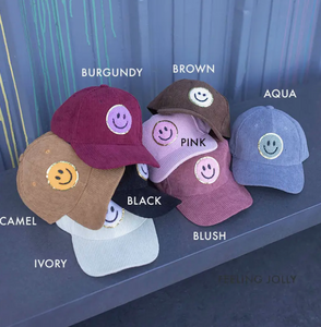 Glitter Smiley Hat/Blush