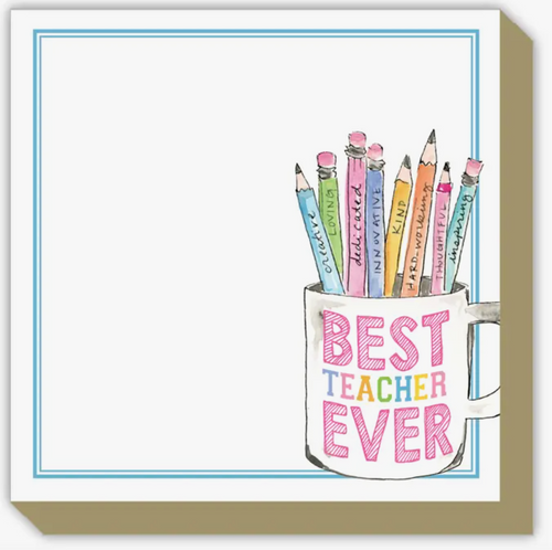 Best Teacher Pencil Cup Notepad
